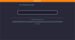 Desktop Screenshot of ew-resource.co.uk